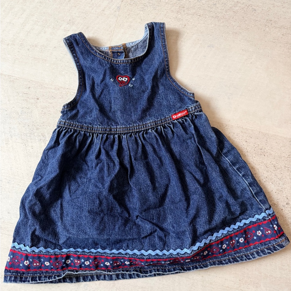 Vintage Oshkosh made in Canada floral Jean dress